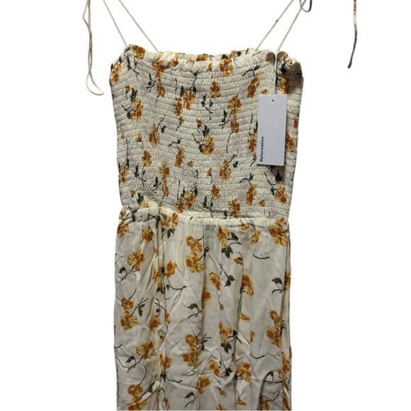 NWT Reformation Sable Midi Dress Floral Cream S - Picture 10 of 11